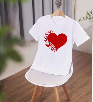 ÁO PHÔNG ĐI BIỂN TIM ĐỎ