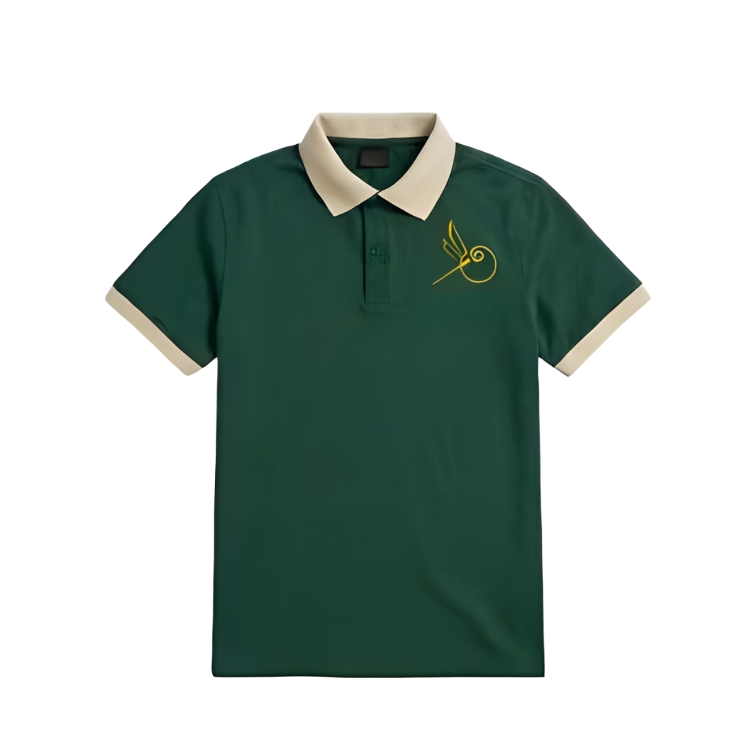 ÁO POLO XANH CỔ TRẮNG