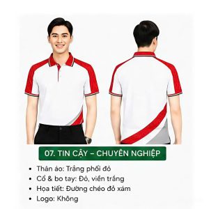ÁO POLO TRẮNG ĐỎ