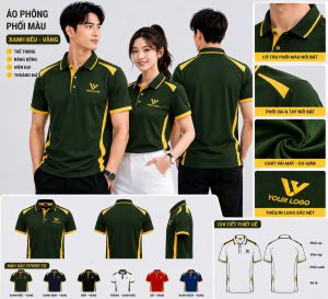ÁO POLO XANH-VÀNG