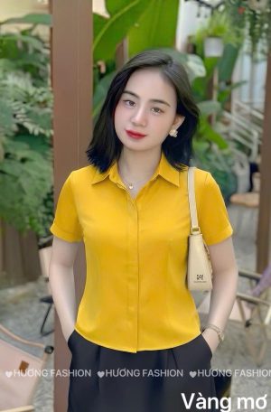 ÁO SWO MI NỮ NGẮN TAY-VÀNG MƠ