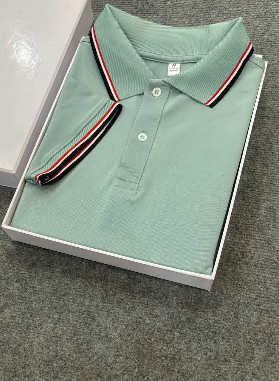ÁO POLO XANH MINT- BO ĐEN, ĐỎ